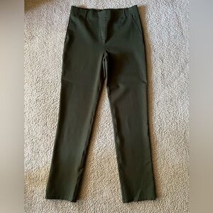 Quince Ultra-Stretch Ponte Straight Leg Pant Olive Green Sz Medium Pull On